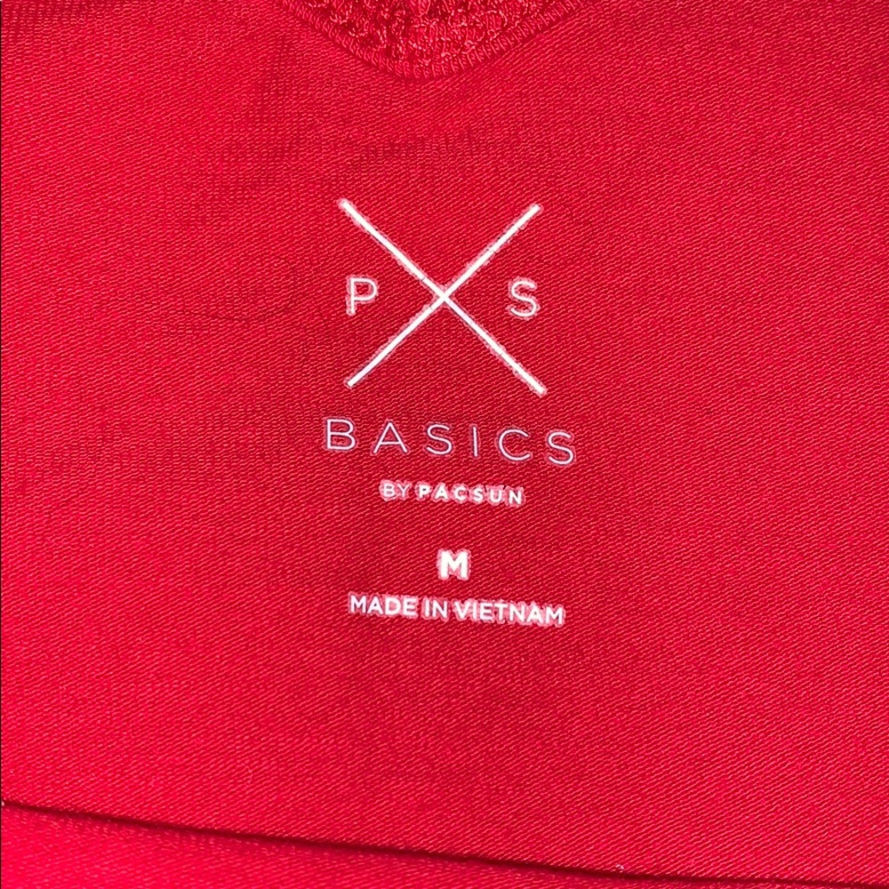 Pacsun Red V neck Crop top Medium - Picture 6 of 6